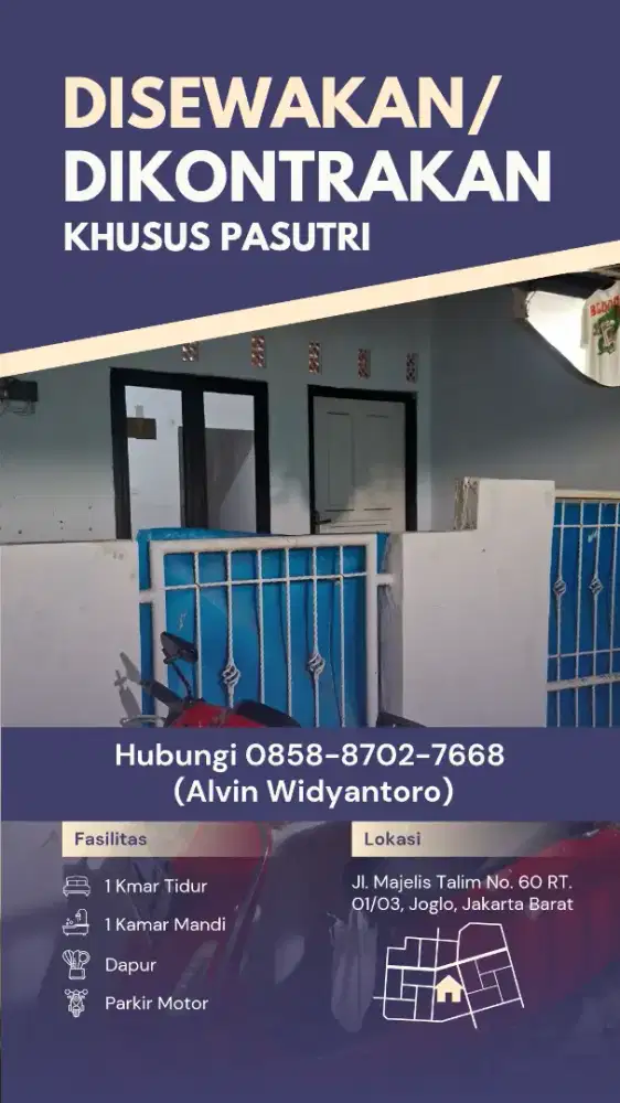 Disewakan Rumah Daerah Joglo Raya