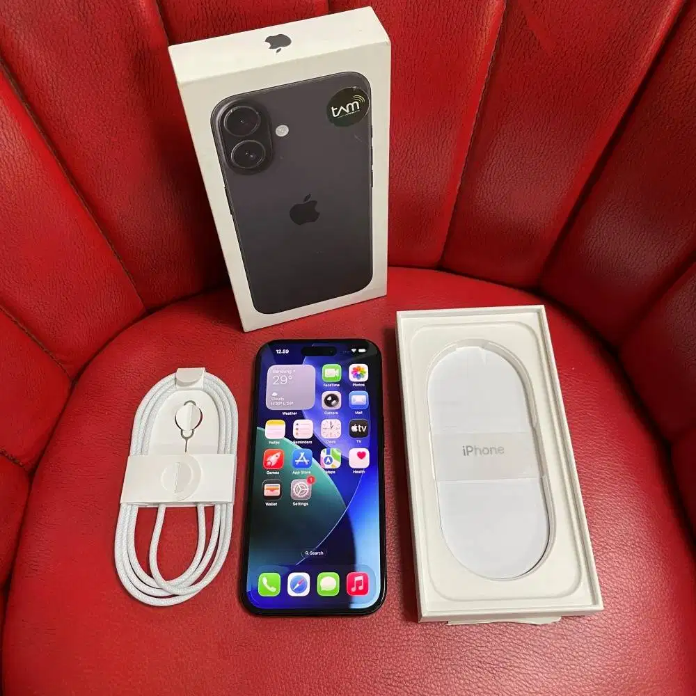 iPhone 16 128gb Black Garansi iBox Aktif Fullset Original