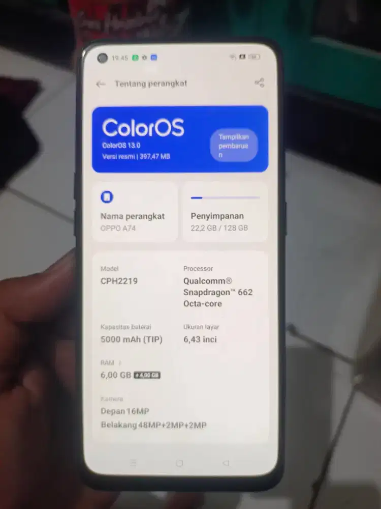 Oppo A74 6/128gb