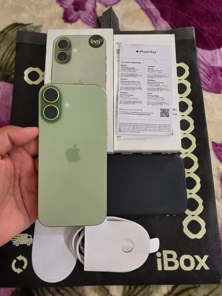 iphone 17 256gb resmi iBox,garansi 17-03--2027 battry health 98%
