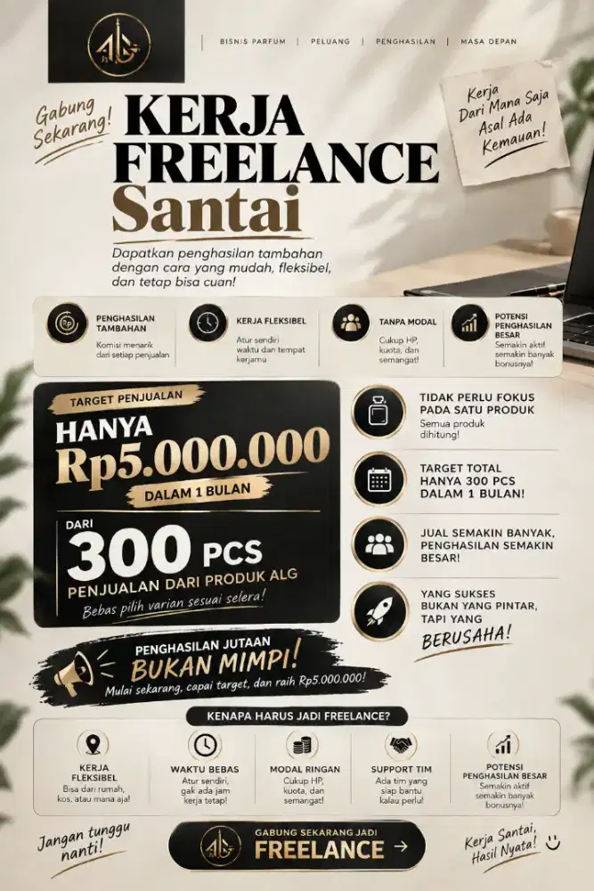 LOWONGAN FREELANCE AL GHUROBA — KERJA FLEKSIBEL, PENGHASILAN TAMBAHAN