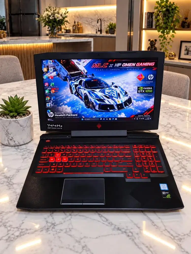 Laptop Gaming HP Omen 15 Core i7 Ram 16/512gb Ssd Dual Vga Siap Pakai