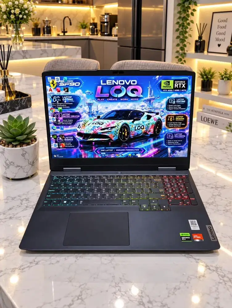 LENOVO LOQ RYZEN 7 7840Hs Ram 8/512gb Ssd Rtx 3050 Siap Pakai COD