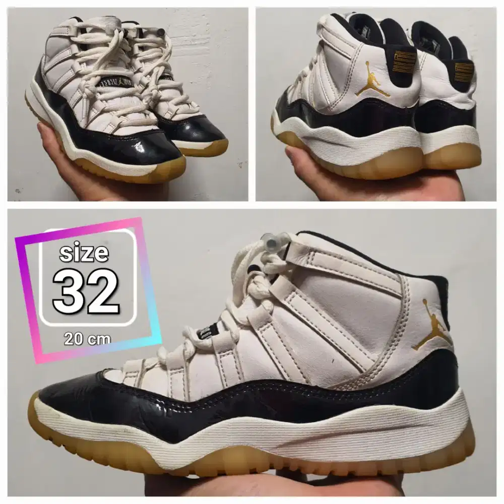 Sepatu Anak Basket Jordan Retro 11 size 32 (20cm) Second original