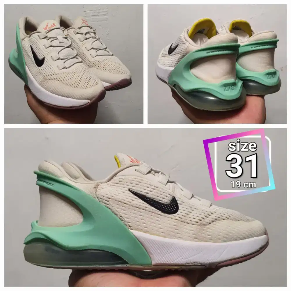 Sepatu Anak Unisex Nike Airmax 270 size 31 (19cm) Second original kids