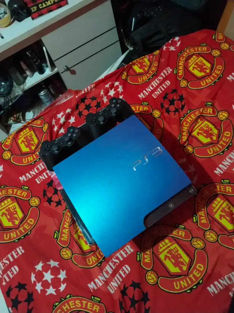Ps3 slim seri 30 160 gb blue spesial fullset