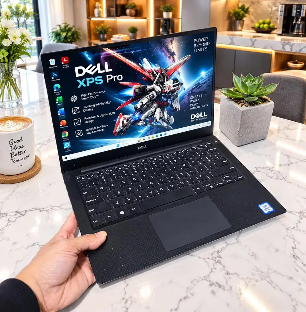 Laptop Slim Dell XPS 13 Core i7 Ram 8/256gb Ssd Aplikasi Lengkap COD