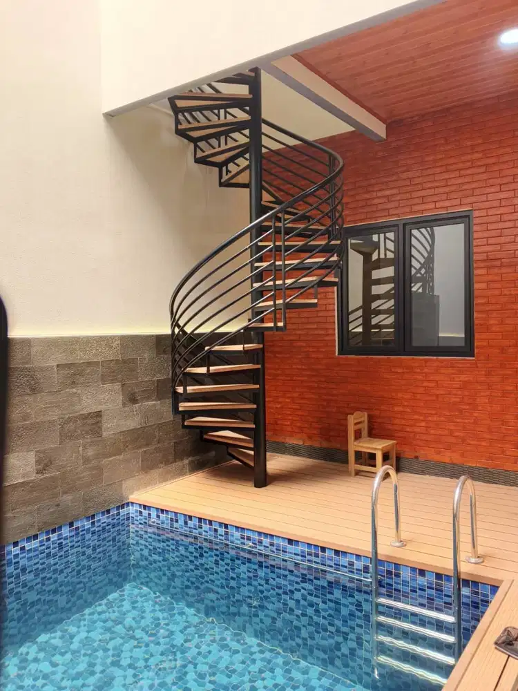 Tangga Spiral Besi Kokoh & Minimalis Murah Bandung Cimahi