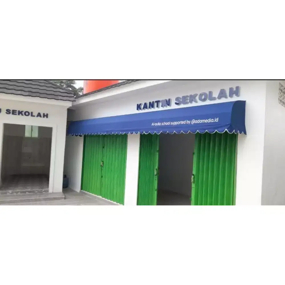 Kanopi kain geratis Pemasangan