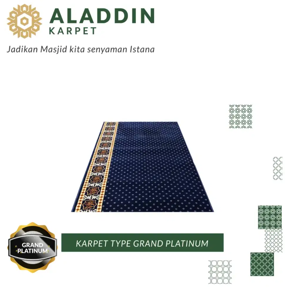 Jual karpet masjid lokal murah pemeeter