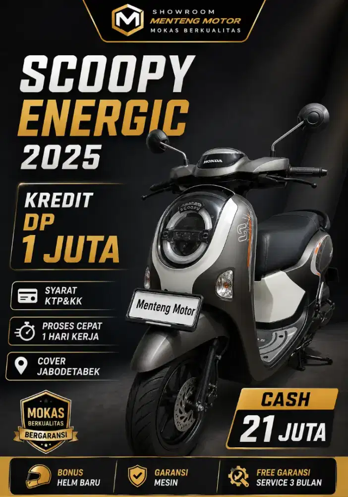 SCOOPY ENERGIC KREDIT DP 1JUTA PROMO TERBATAS