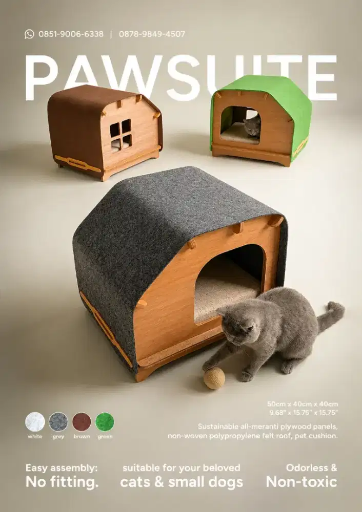 PET HOUSE KAYU MINIMALIS