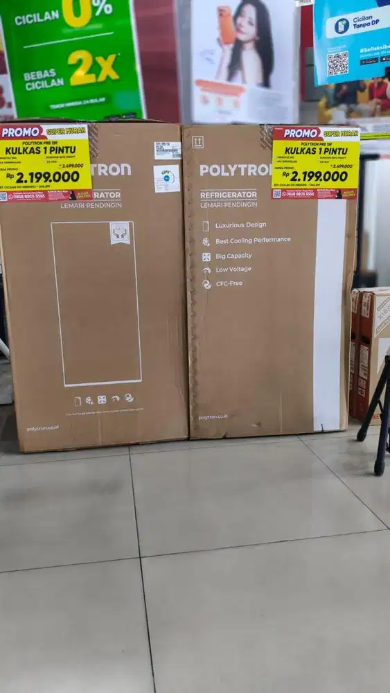 PROMO KULKAS POLYTRON 1 PINTU KREDIT TANPA DP