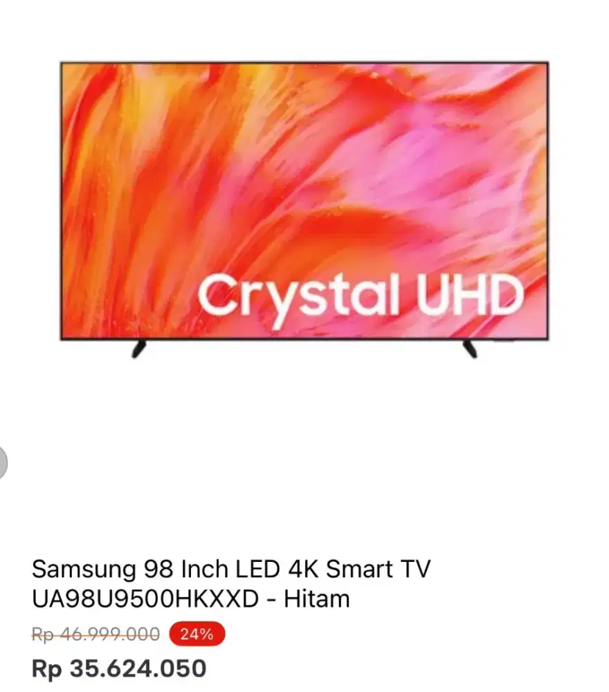 SAMSUNG 4K SMART TV 98 INCH UA98U900HKXXD
