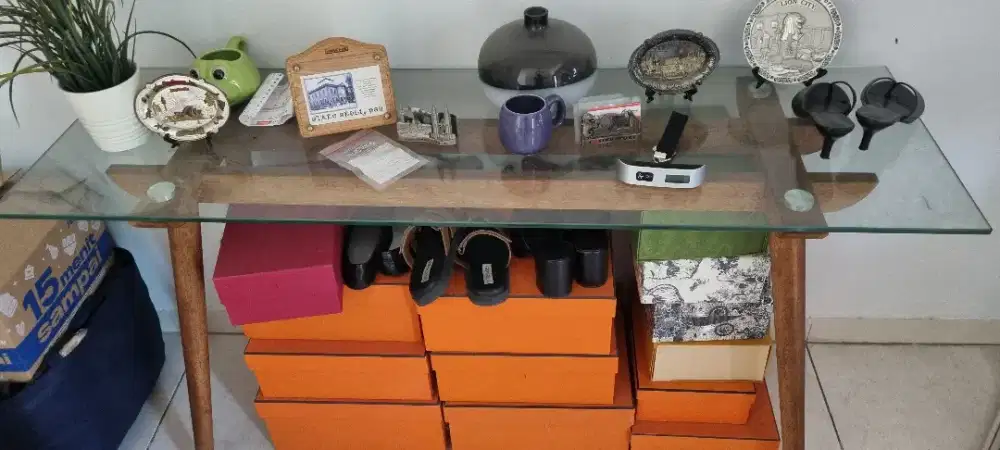 Jual meja kaca minimalis bagus keren