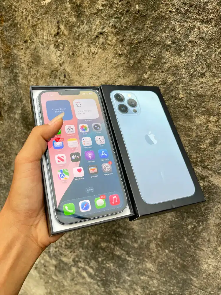 iPhone 13 Promax 256gb Sierra Blue Fullset Original