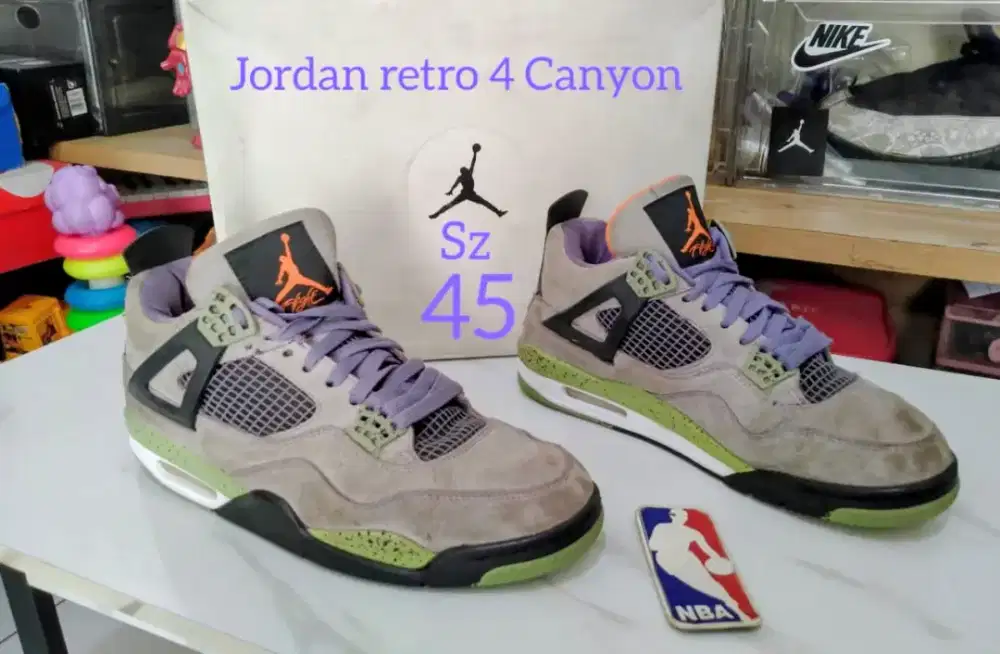 Sepatu Basket Nike Jordan Retro 4 Canyon size 45
