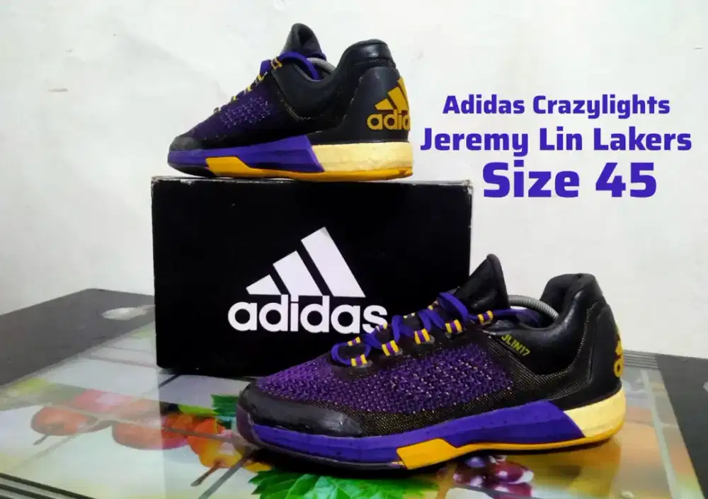 Sepatu Basket Vintage Adidas Crazy Lakers Jeremy lyn size 45