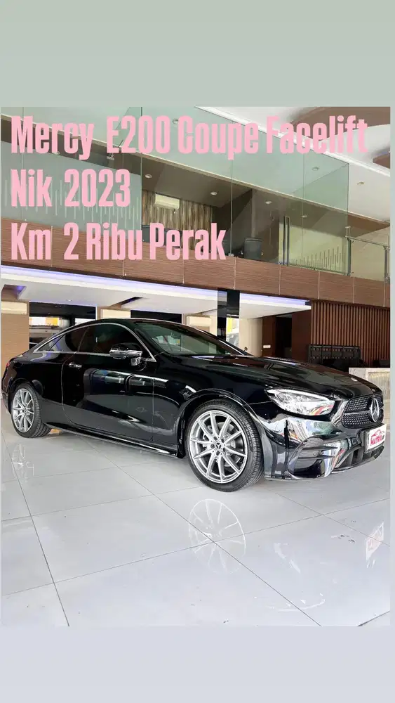 Mercy E200 Coupe Nik2023 Black on Cinnamon facelift Siap pakai