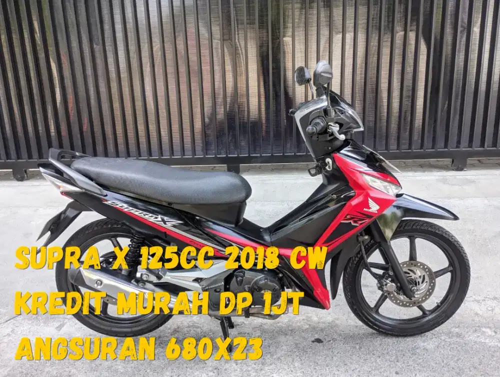 Supra x 125cc 2018 Merah Hitam Cw Orisinil