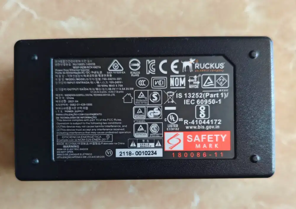 Ruckus PoE Injector 740*64214*001