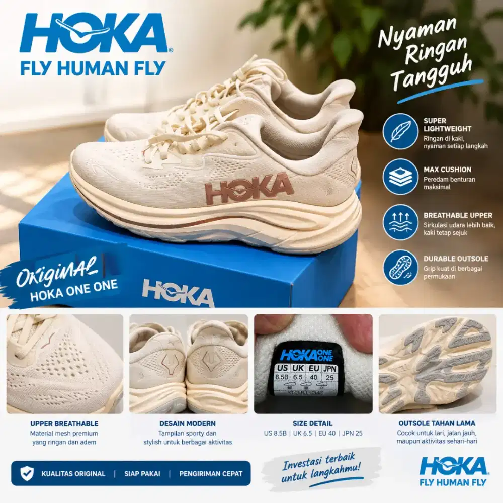 SEPATU LARI ORIGINAL - Hoka Clifton 10
