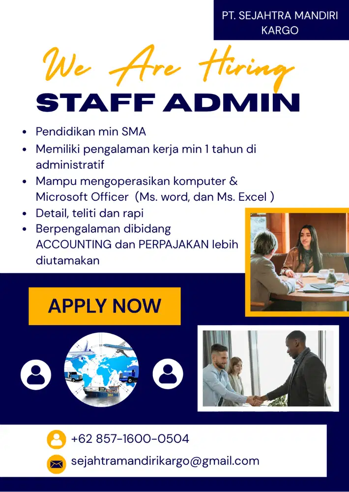 DIBUTUHKAN CEPAT STAFF ADMIN