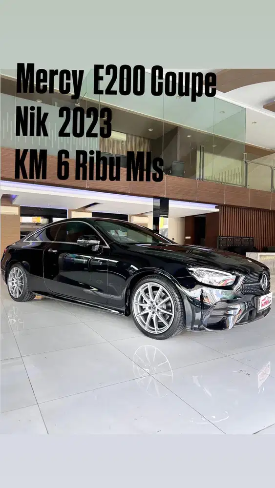 Mercy E200 Coupe Nik 2023 Facelift Black on black Siap pakai