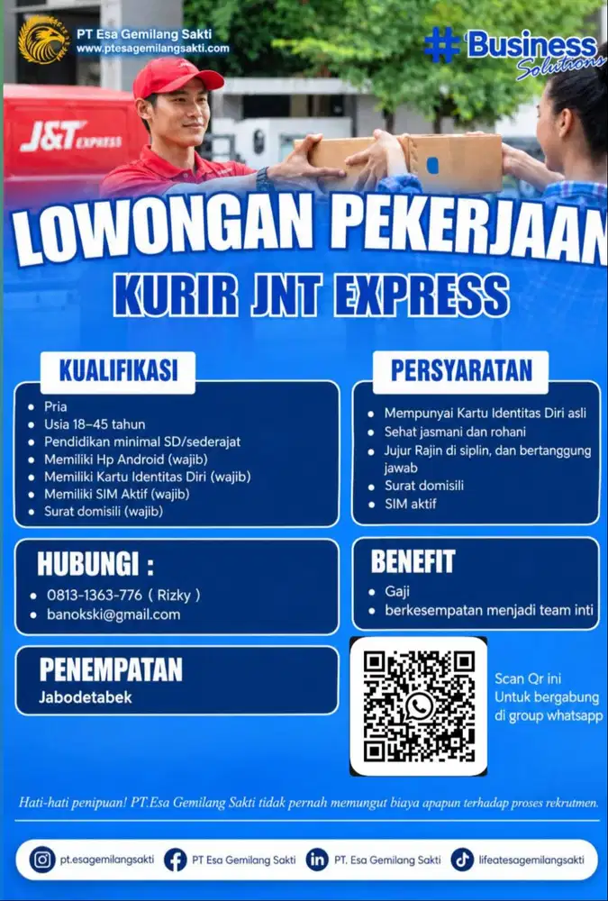 Kurir JNT Express All Jakarta