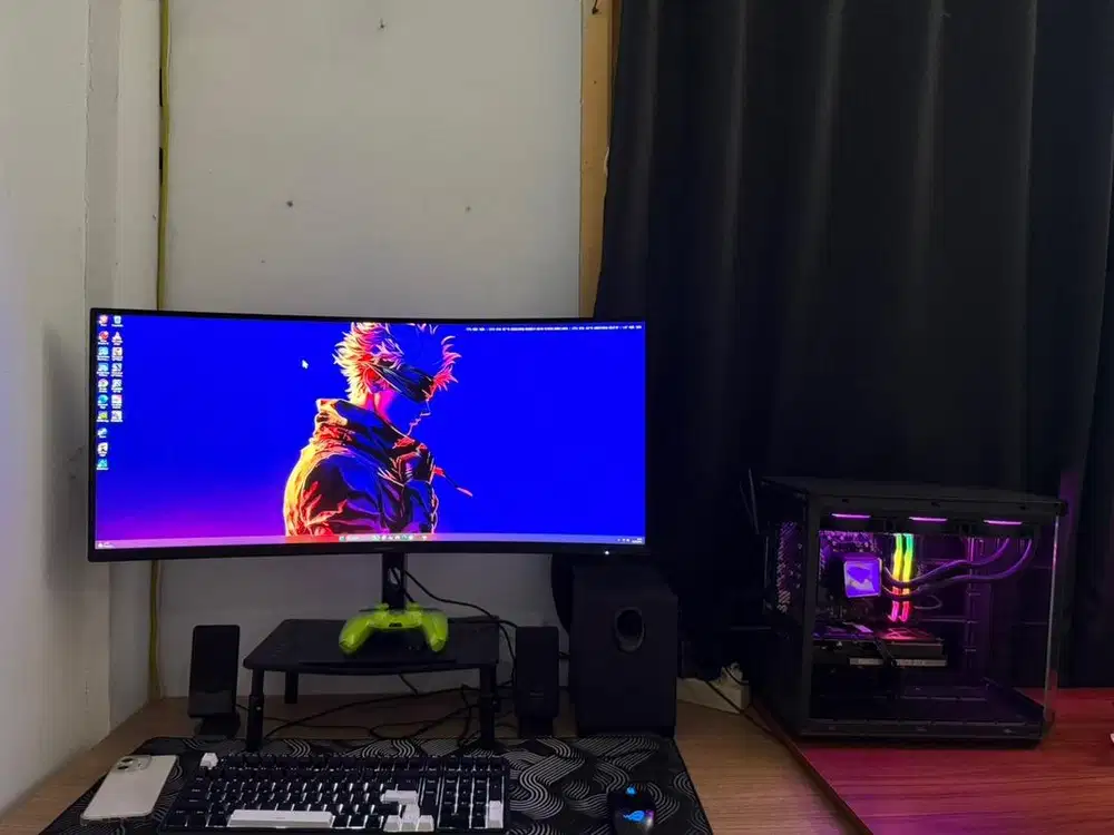 Jual PC Gaming RTX 4060 Ti Ram 32 GB DDR5 SSD 1 TB Monitor Ultrawide