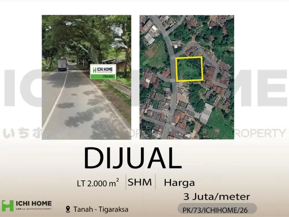 Dijual Tanah Siap Pakai Harga Murah Sudah SHM di Kutruk Tigaraksa Tangerang