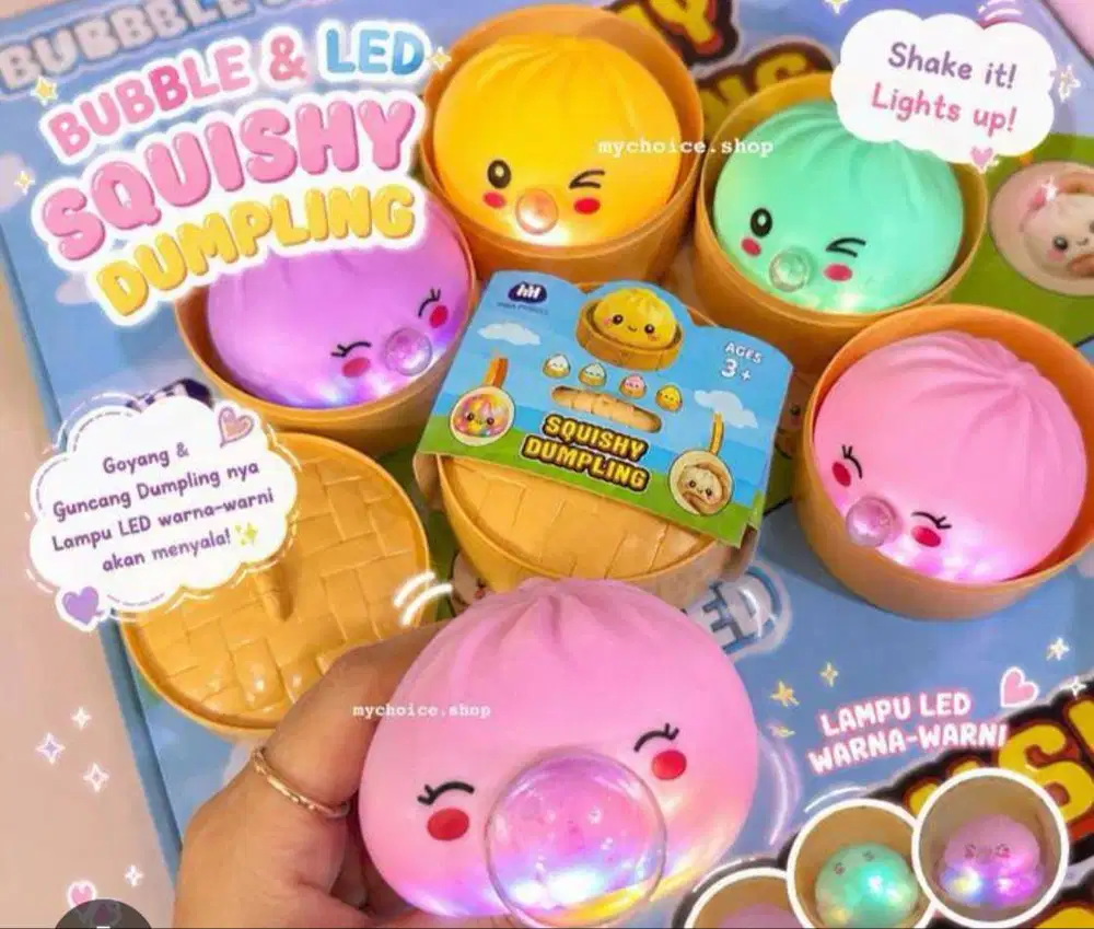 mainan anak squishy bubble led