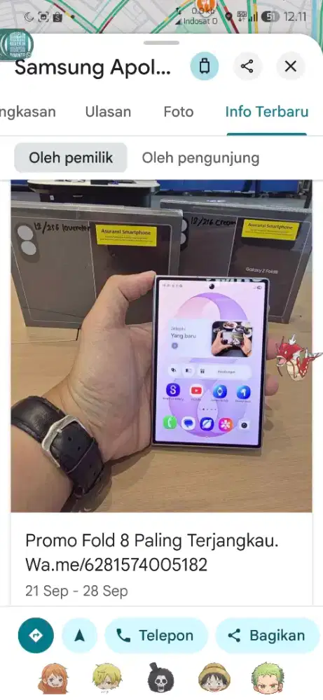 Jual Samsung Z Fold 8 512gb Baru
