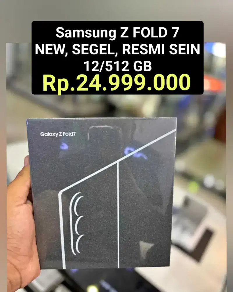 Samsung Z FOLD 7 ‼️
12 / 512 GB .. NEW, SEGEL, RESMI SEIN
24,999