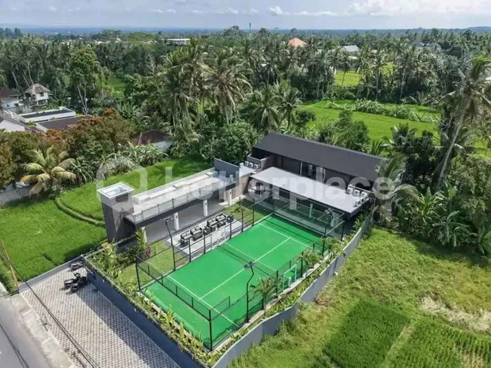 Exceptional 6-Bedroom Contemporary Villa in Ubud Featuring a Private Padel Court, Swimming Pool & Breathtaking Rice Field Panorama