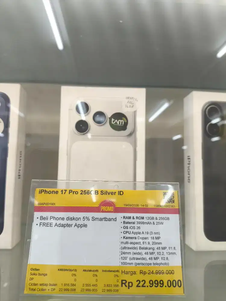 Promo cicilan iPhone 17 pro 256gb silver