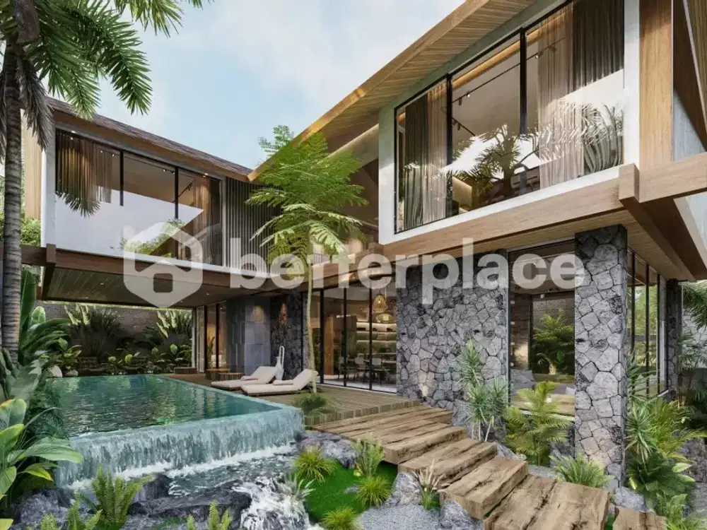Luxurious Tropical Contemporary Family Villa in Peaceful Umalas 4 Bedrooms with Rice Field Views
