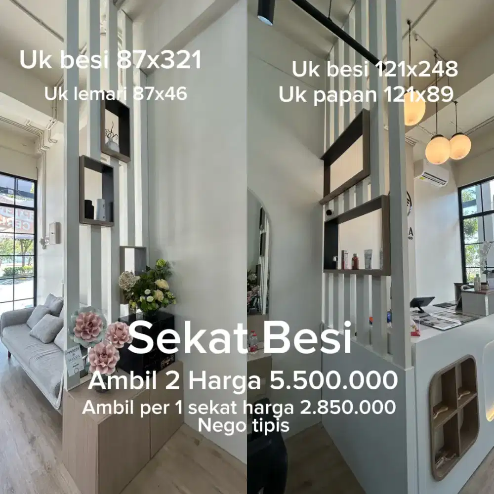 Sekat besi sepasang.