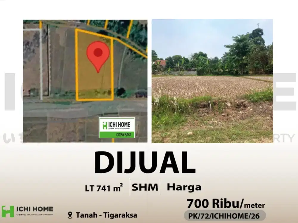 Dijual Tanah Siap Pakai Sudah SHM Harga Termurah di Kutruk Tigaraksa Tangerang