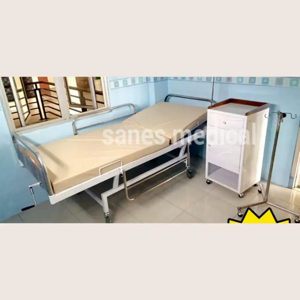 BARU Bed Rest Prokes Ranjang Pasien Kasur Tempat Tidur 1 crank RS