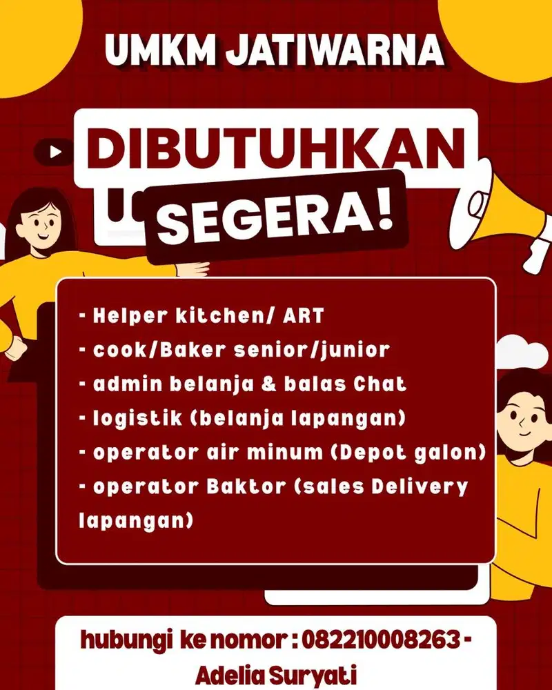 LOWONGAN PEKERJAAN UMKM