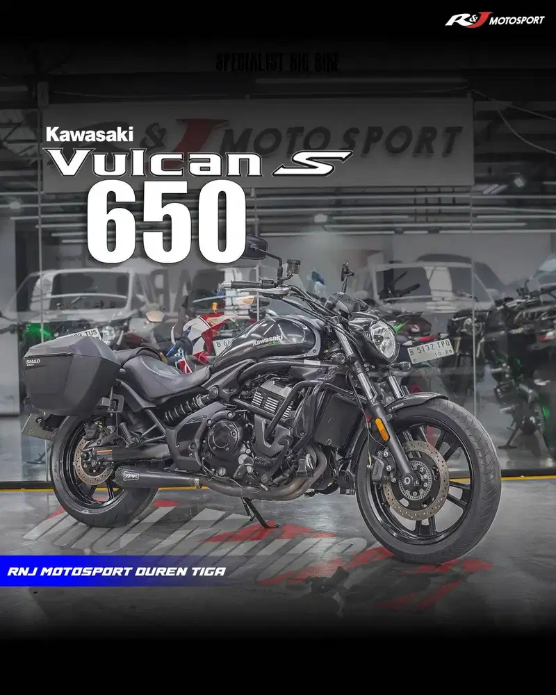 ‎Kawasaki Vulcan S 650 cc Nik 2016 Km 17.000an warna hitam