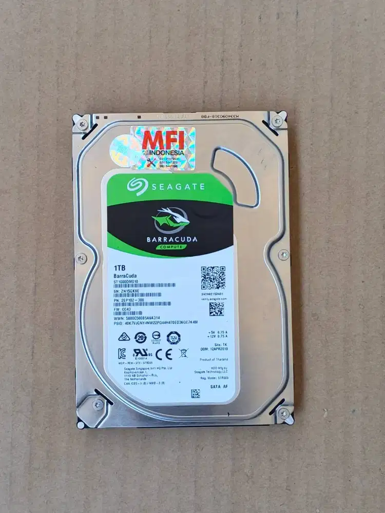 hardisk seagate 1TB sentinel kesehatan 100% fisik mulus