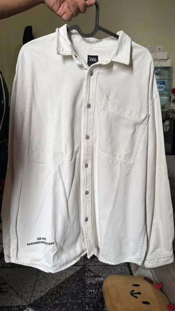Zara denim jacket white