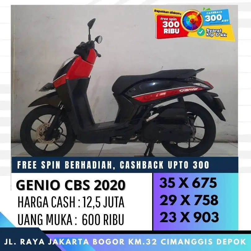HONDA GENIO CBS 2020 MULUS CASH KREDIT CC/PAYLATER BISA