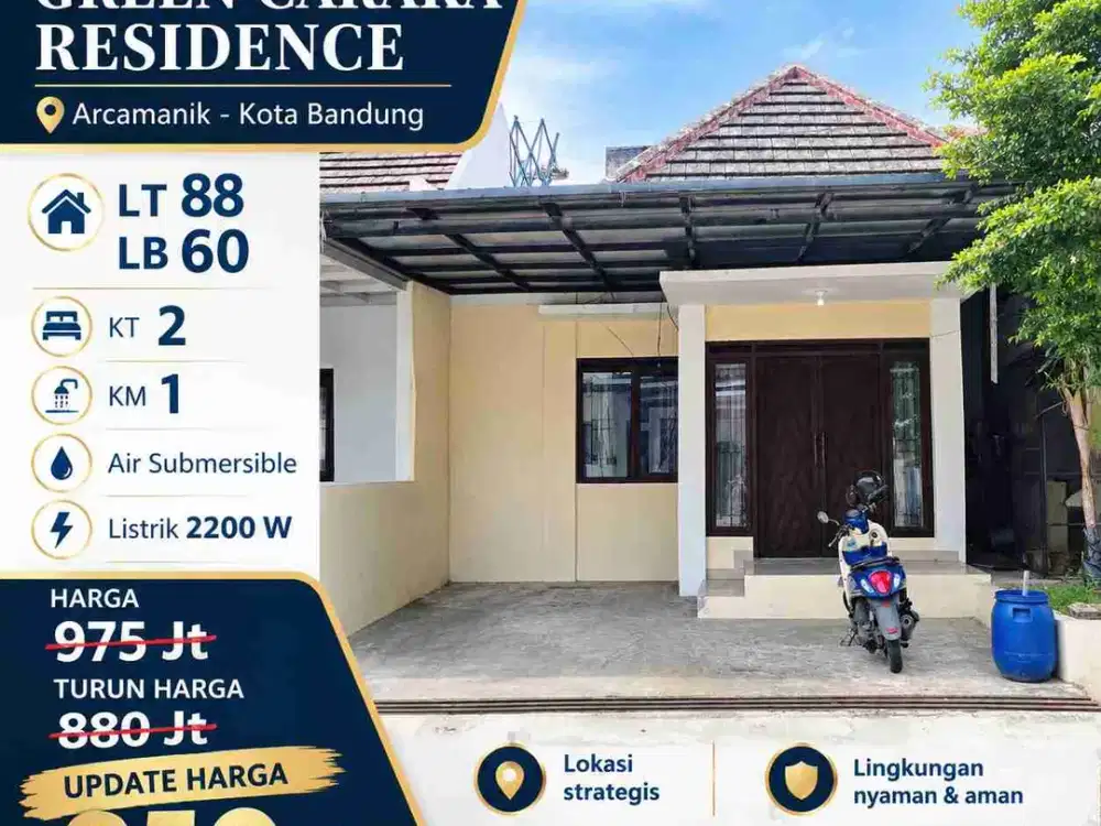 Dijual rumah minimalis di Green Caraka Resudence Arcamanik, Bandung