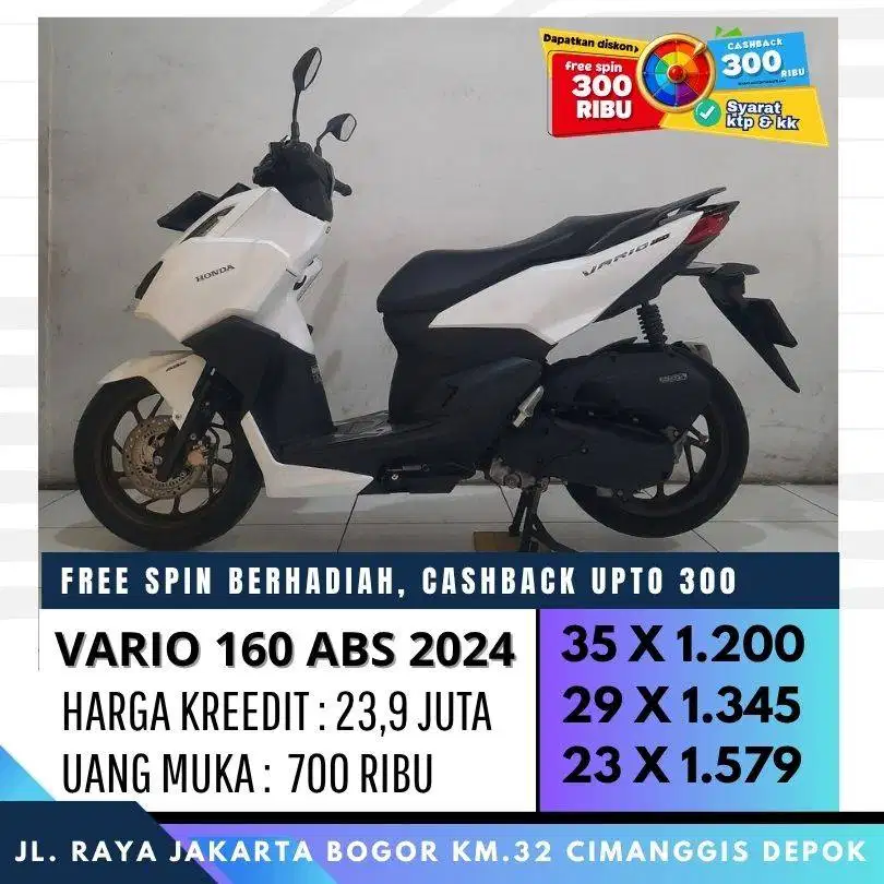 HONDA VARIO 160 ABS 2024 MULUS CASH KREDIT DP HANYA 700 PROMO CASHBACK