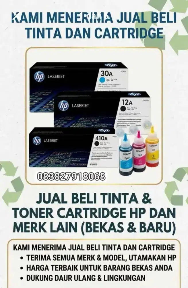 Terima jual beli cartridge tinta toner bekas atau baru