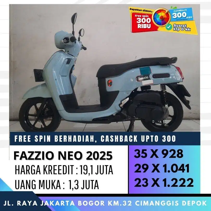 YAMAHA FAZZIO NEO 2025 CASH KREDIT PROMO FREE SPIN BERHADIAH