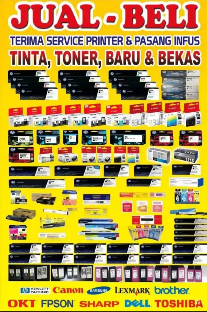 Menerima jual beli cartridge tinta toner bekas atau baru